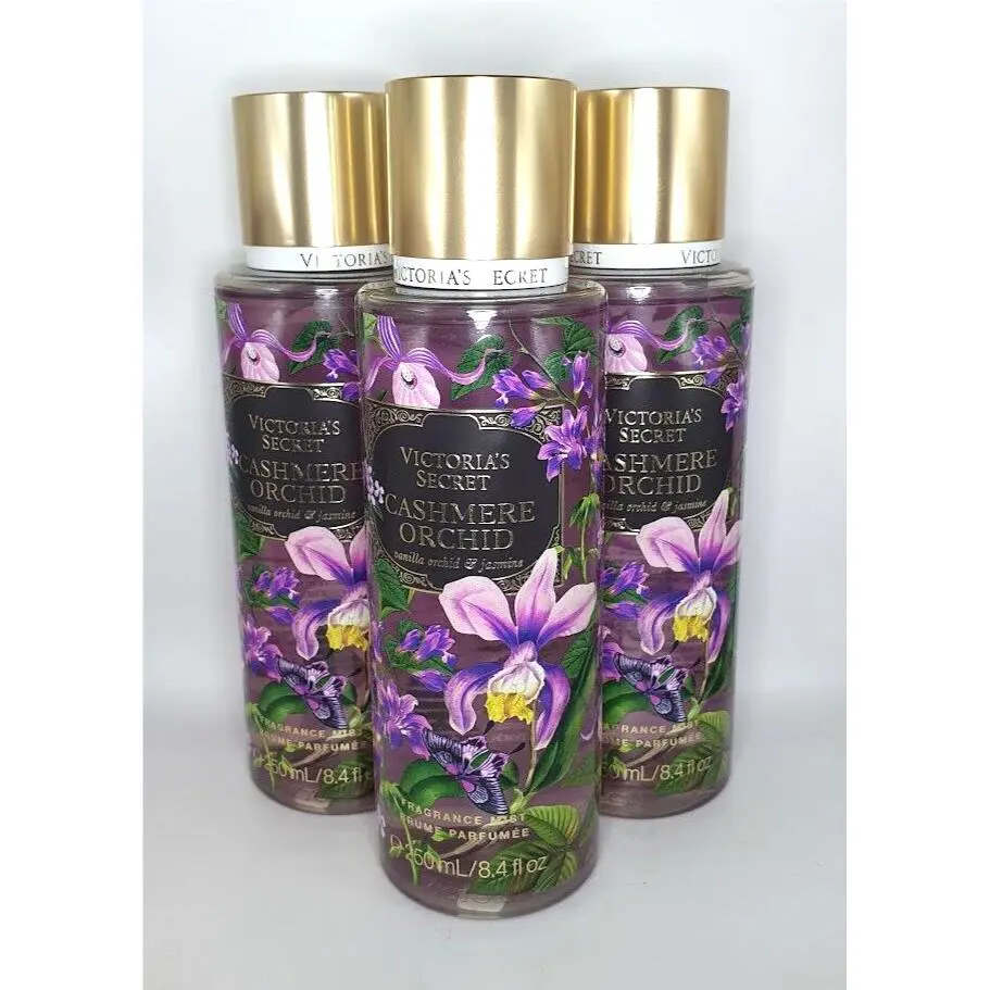 Victoria`s Secret Cashmere Orchid Body Mist 8.4 FL OZ Set OF 3