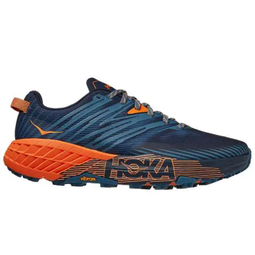 Hoka One One Speedgoat 4 Men`s Trail-running Lace-up Sneakers Teal Wide Size 7.5
