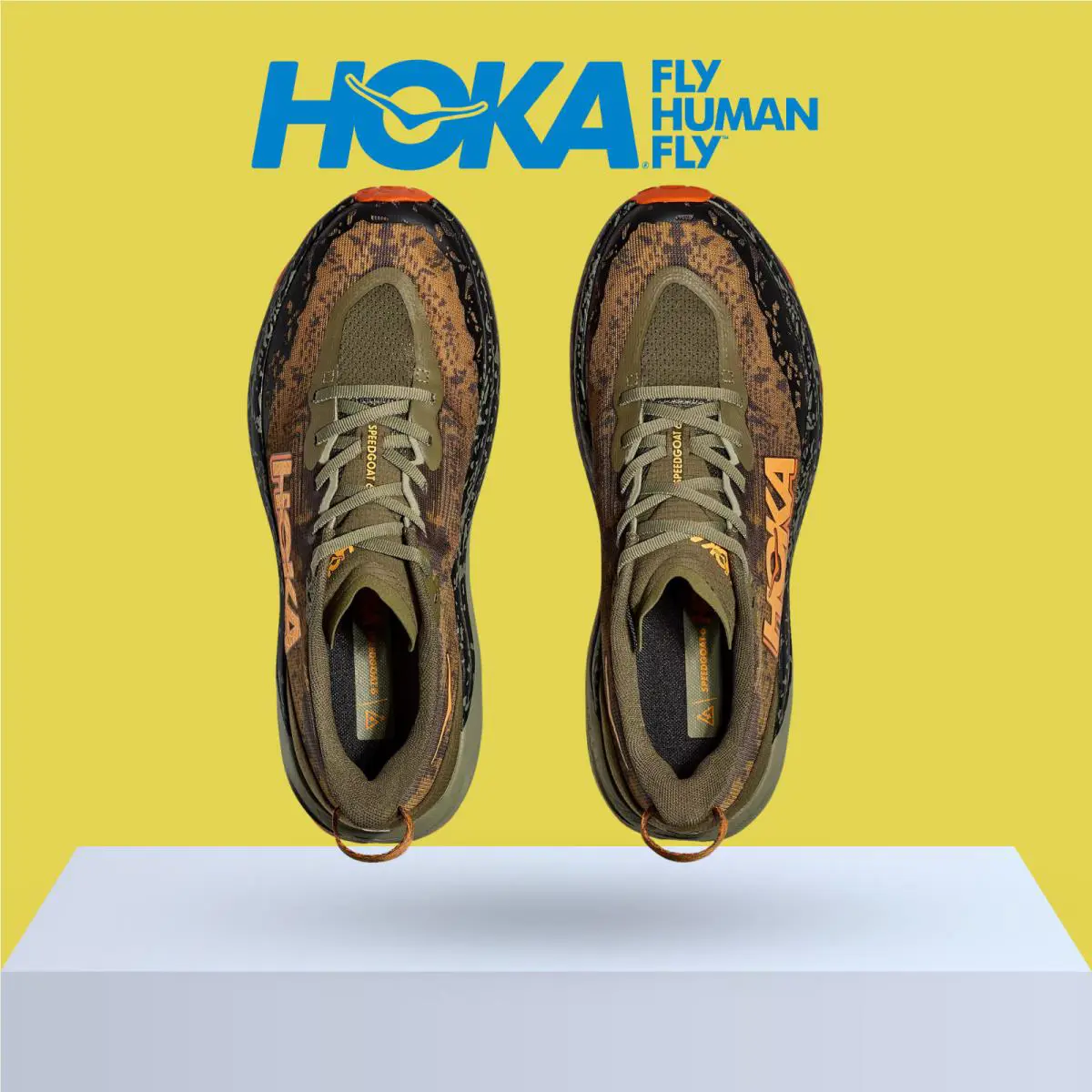 Hoka shoes - Hoka One One Speedgoat 6 - Antique Olive/Squash 2