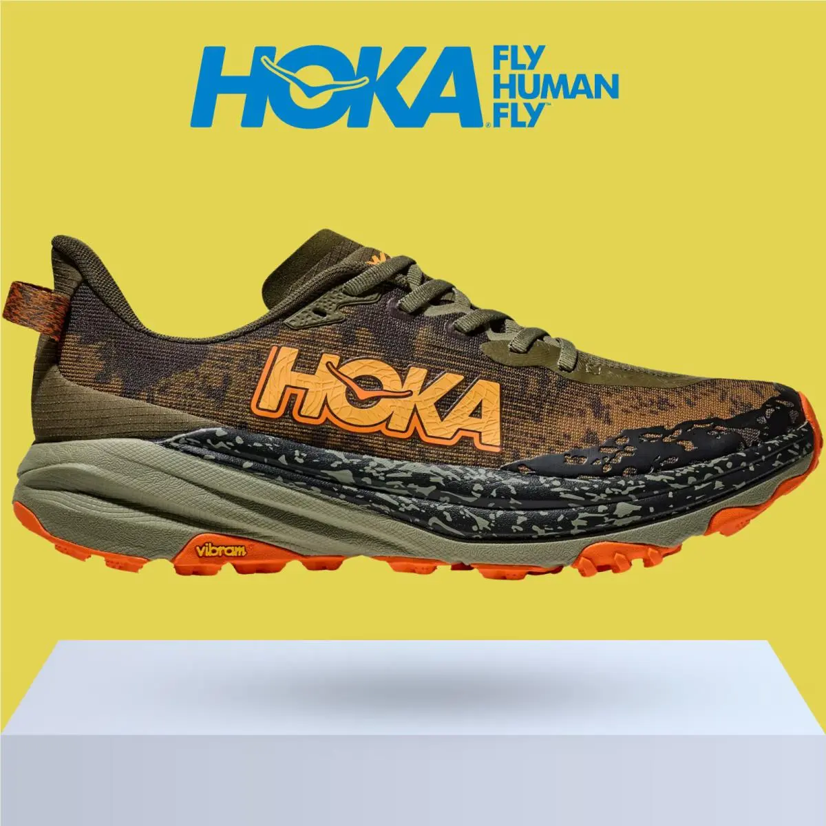 Hoka shoes - Hoka One One Speedgoat 6 - Antique Olive/Squash 4