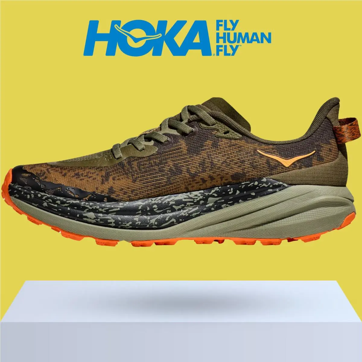 Hoka shoes - Hoka One One Speedgoat 6 - Antique Olive/Squash 5