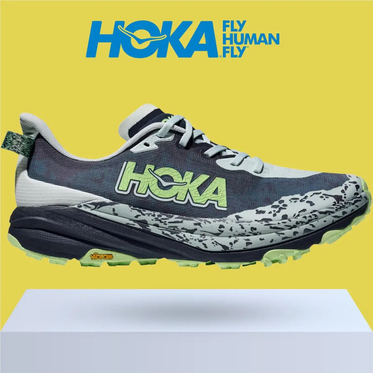 Hoka shoes - Hoka One One Speedgoat 6 - Black/Stardust 9