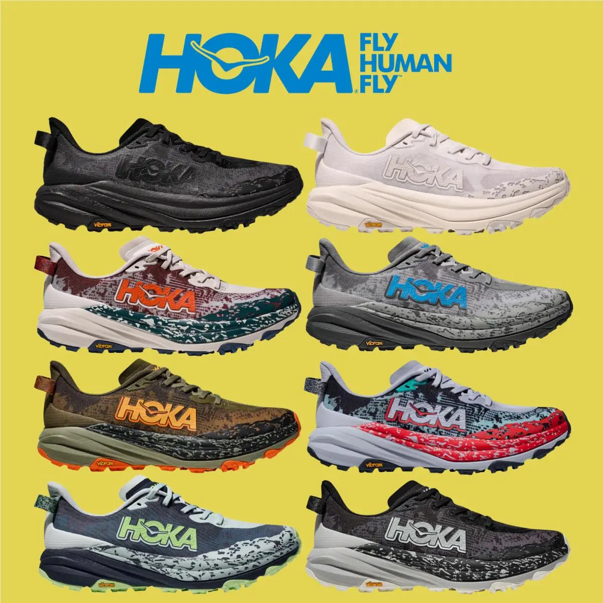 Hoka shoes - Hoka One One Speedgoat 6 - Black/Stardust 14