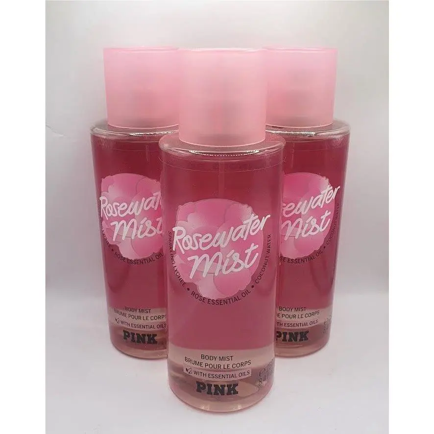 Victoria`s Secret Pink Rosewater Body Mist 8.4 FL OZ Each 3