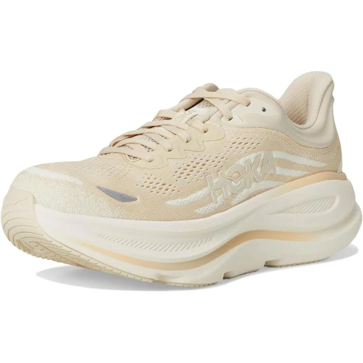 Men`s Hoka Bondi 9 Oatmeal Oat Milk Various Sizes - Beige