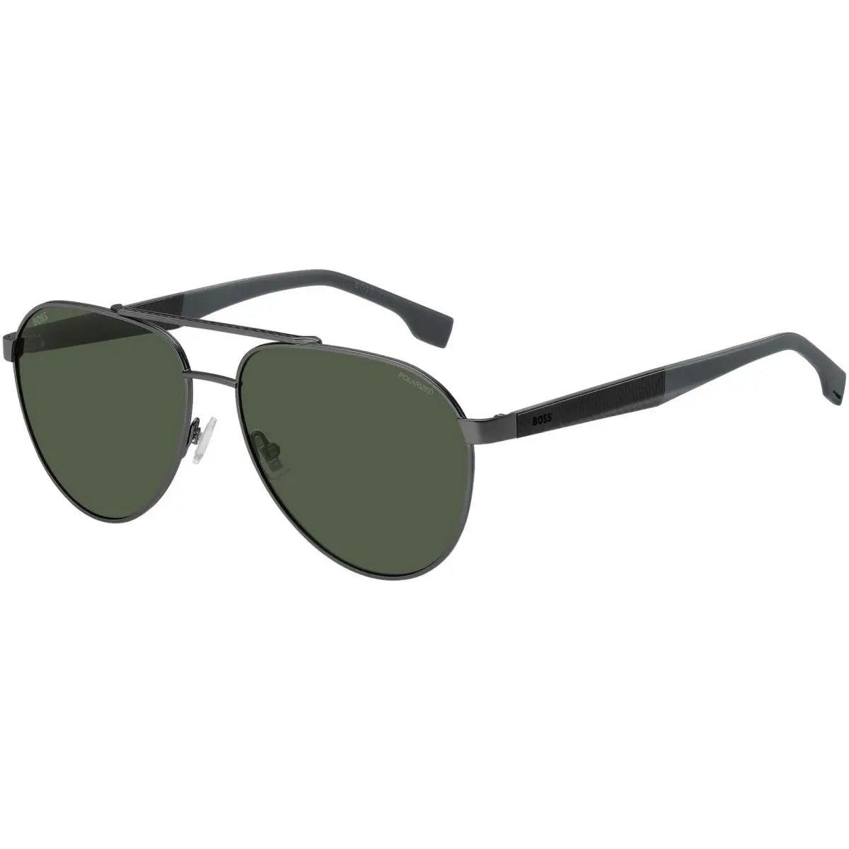 Hugo Boss Polarized Men`s Aviator Sunglasses w/ Carbon Fiber - 1485S-0MFK-UC