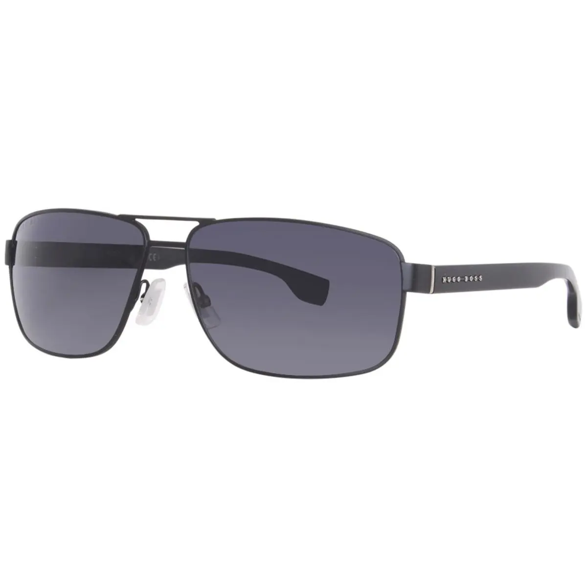 1035/S 0039O Sunglasses Men`s Matte Black/grey Rectangle Shape 64mm by Hugo Boss