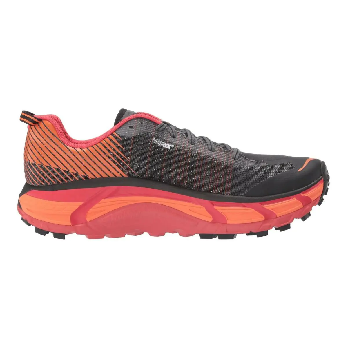Hoka shoes - Black / Poppy Red 2