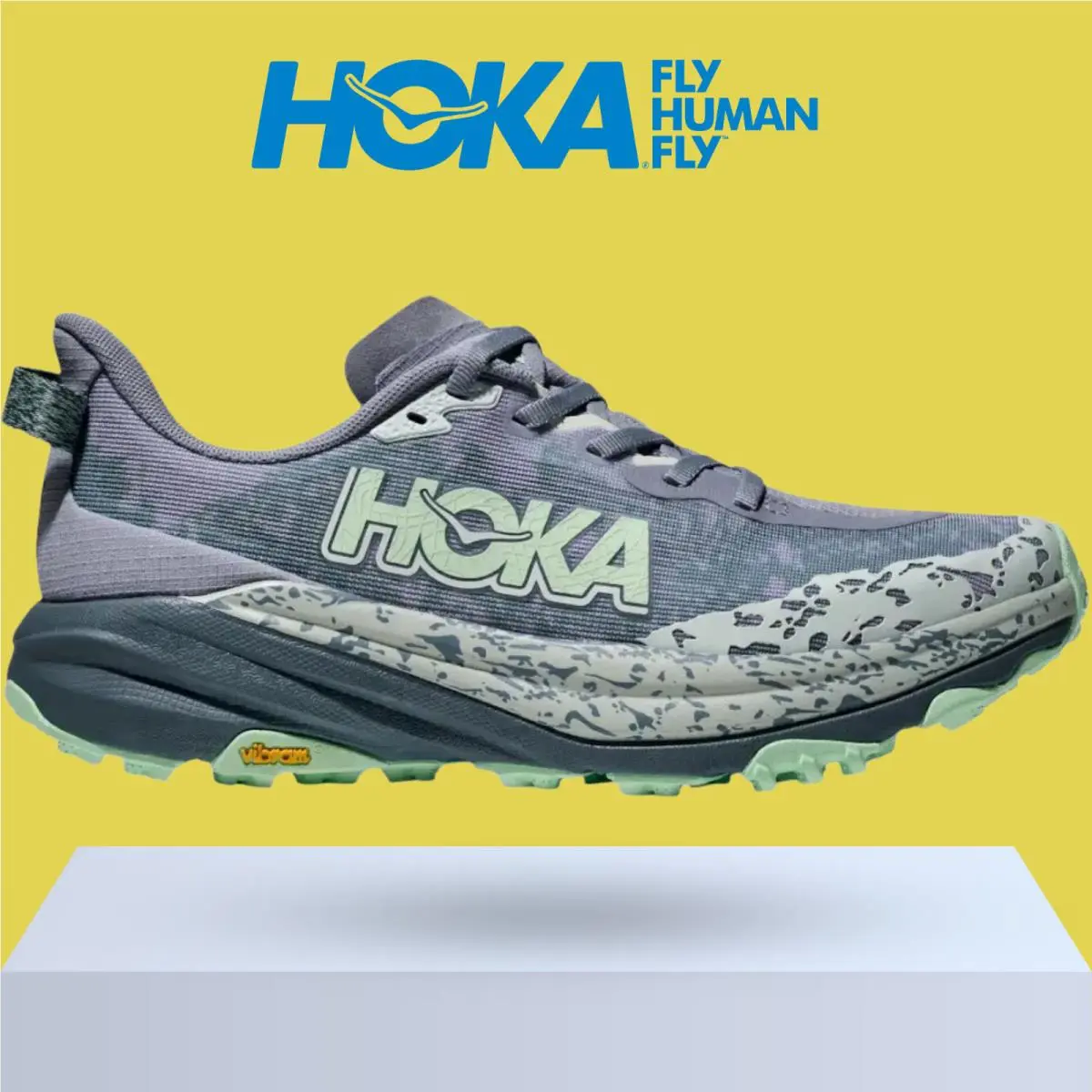Hoka shoes - Hoka One One Speedgoat 6 - Satellite Grey/Stardust 19