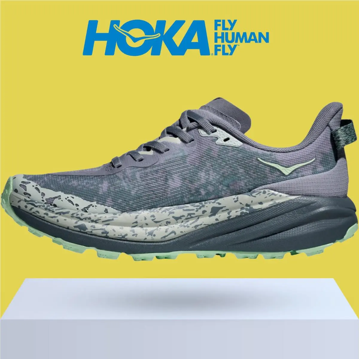 Hoka shoes - Hoka One One Speedgoat 6 - Satellite Grey/Stardust 20