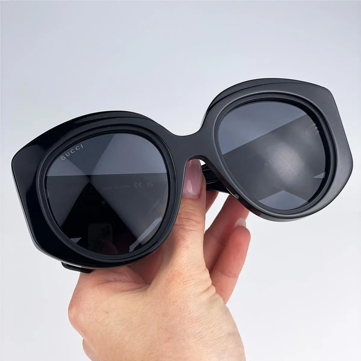 Gucci Women Sunglasses Black Grey Round GG1308S 001