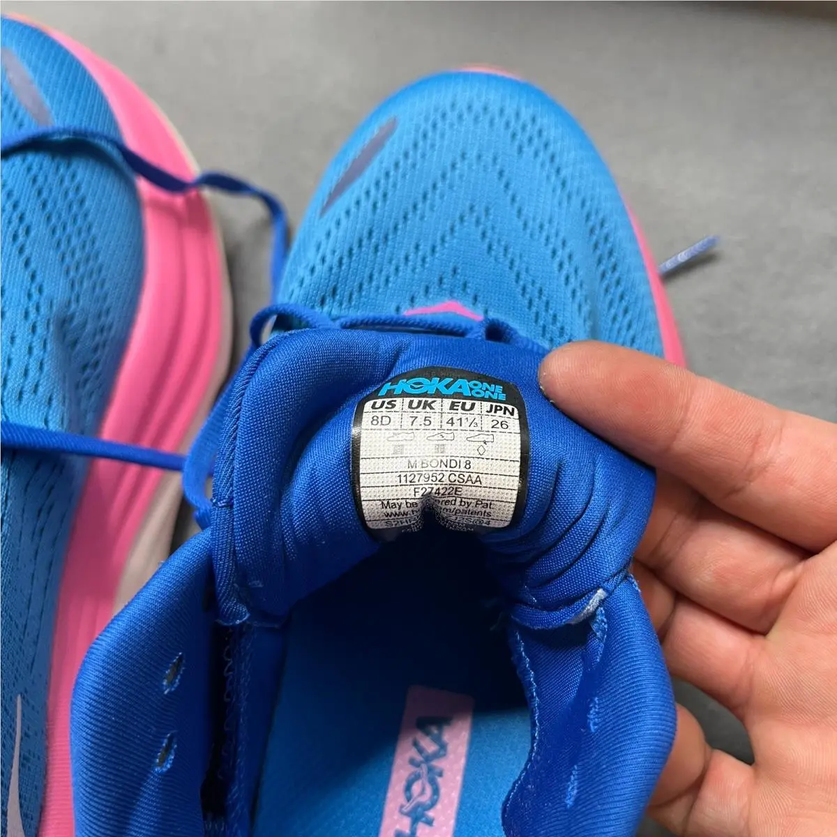 Hoka shoes - Hoka One One Bondi 8 - 1127952 - Blue (UPC: 194715186019) 6