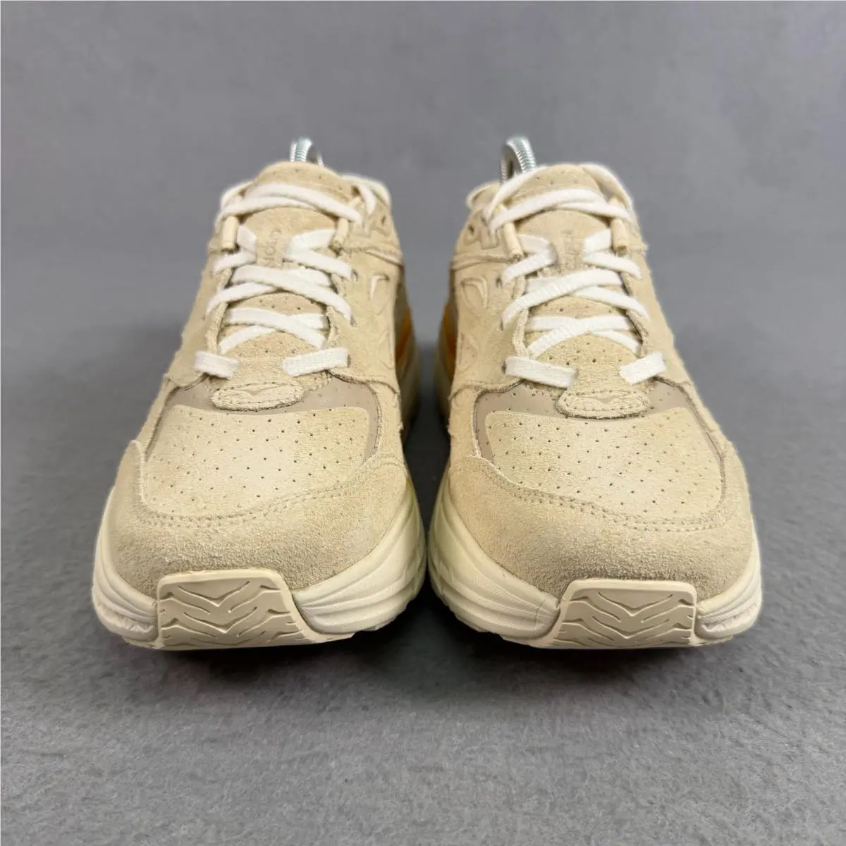 Hoka shoes - Hoka One One U Clifton L Suede - 1122571 SBRY - Short Bread/Radiant Yellow 1