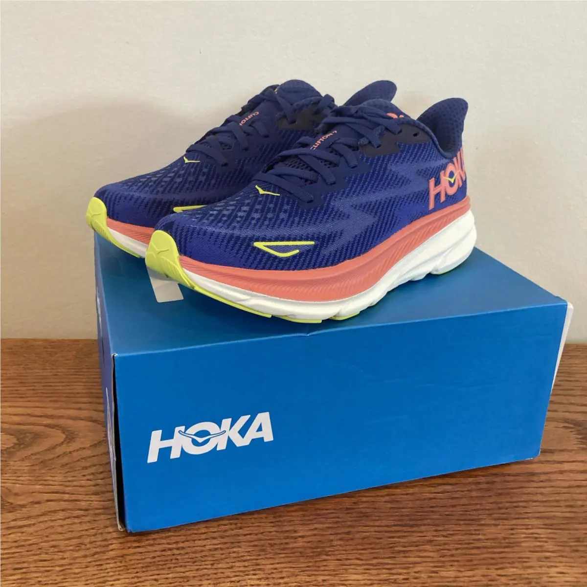 Hoka shoes - Clifton 9 - Clifton - 1127896 - Evening Sky Coral (UPC: 197634068015) 1