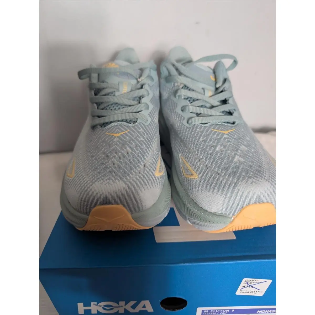 Hoka shoes - HOKA ONE ONE Clifton 9 - 1127895 - Light Blue, Gray, Yellow 2