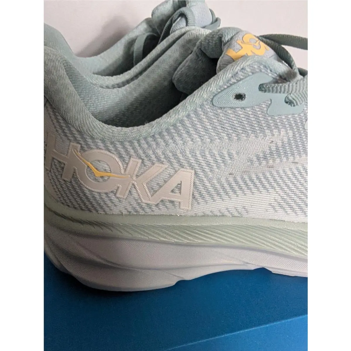 Hoka shoes - HOKA ONE ONE Clifton 9 - 1127895 - Light Blue, Gray, Yellow 4