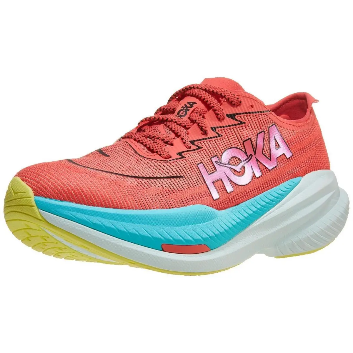 Men`s Hoka Mach X 2 Racing Shoes Red / Blue Sz 8.5 115119 Gfrt