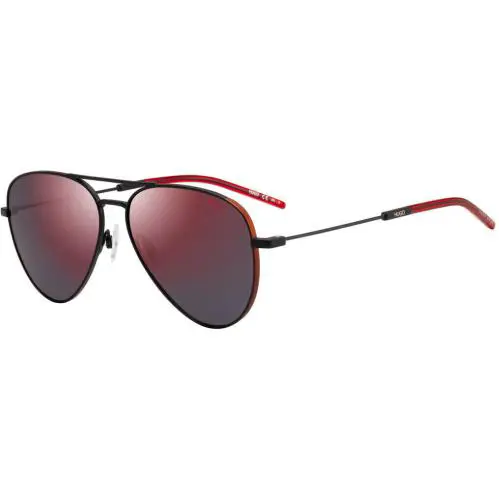 Hugo HG 1059/S Blx AO Sunglasses Black Frame Gray Orange Mirror Lenses 59mm - Frame: Black, Lens: Orange