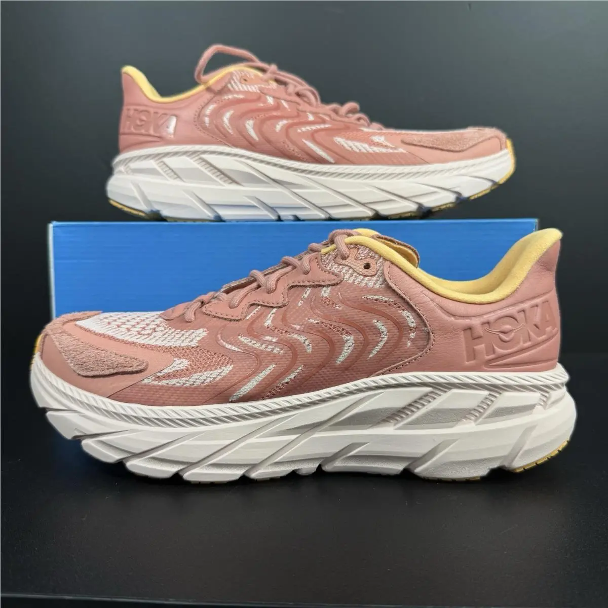 Hoka Clifton LS Running Shoe Earth Peach Pink Sz Men 12 Women 13 1141550 Epwp