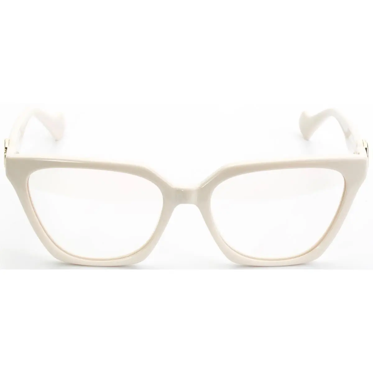 Gucci GG1542S with Clip-on 003 Cat Eye Gucci Logo White Eyeglass----womens - Frame: Black, Lens: Black