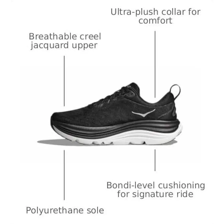 Hoka shoes - Hoka One One HOKA Gaviota 5 - 1127929-BWHT - Black (UPC: 0196565559739) 1