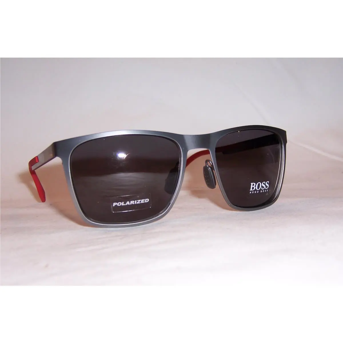Hugo Boss Sunglasses 0732/S KCV-3H Ruthenium Carbon Red/smoke Polarized