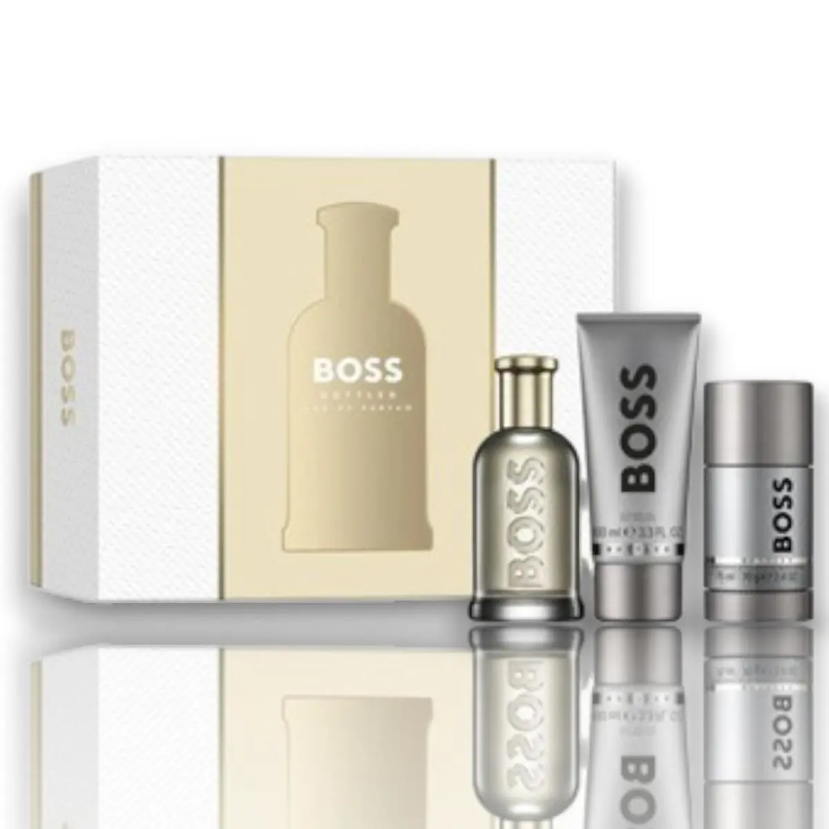 Hugo Boss Bottled 3 Pcs Set Edp 3.4 Spray + 2.5 Deodoran + 3.3 Oz Shower Gef/men