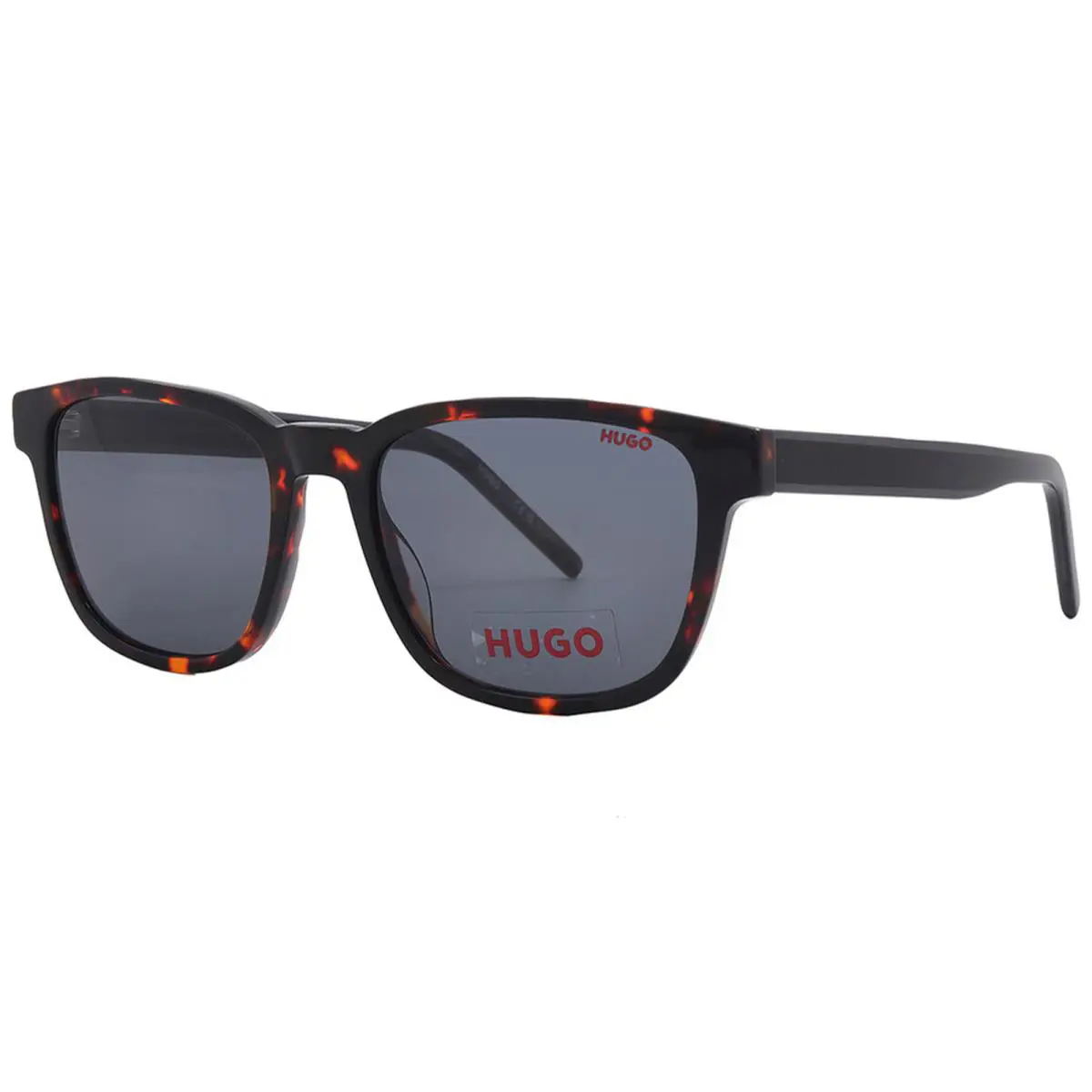 Hugo Boss Men`s Havan Red Retro Soft Square Sunglasses - HG1243S 0O63 IR - Frame: Havan Red, Lens: Blue