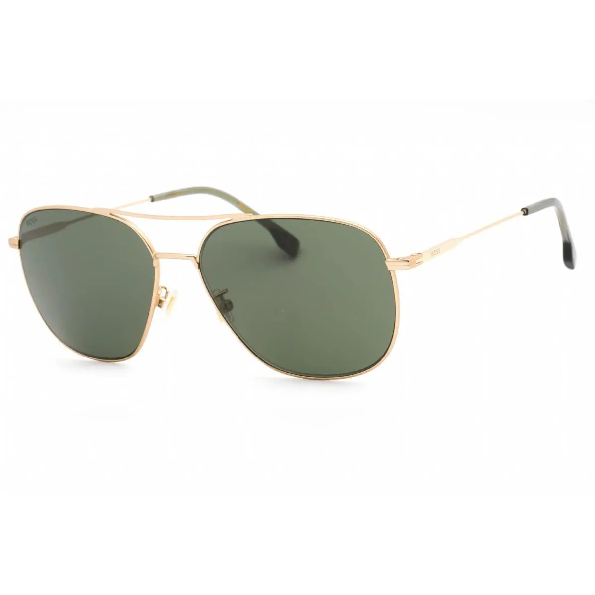 Hugo Boss 1557/O/F/S 0AOZ QT Sunglasses Matte Gold Frame Green Lenses 62mm - Frame: Gold, Lens: Green