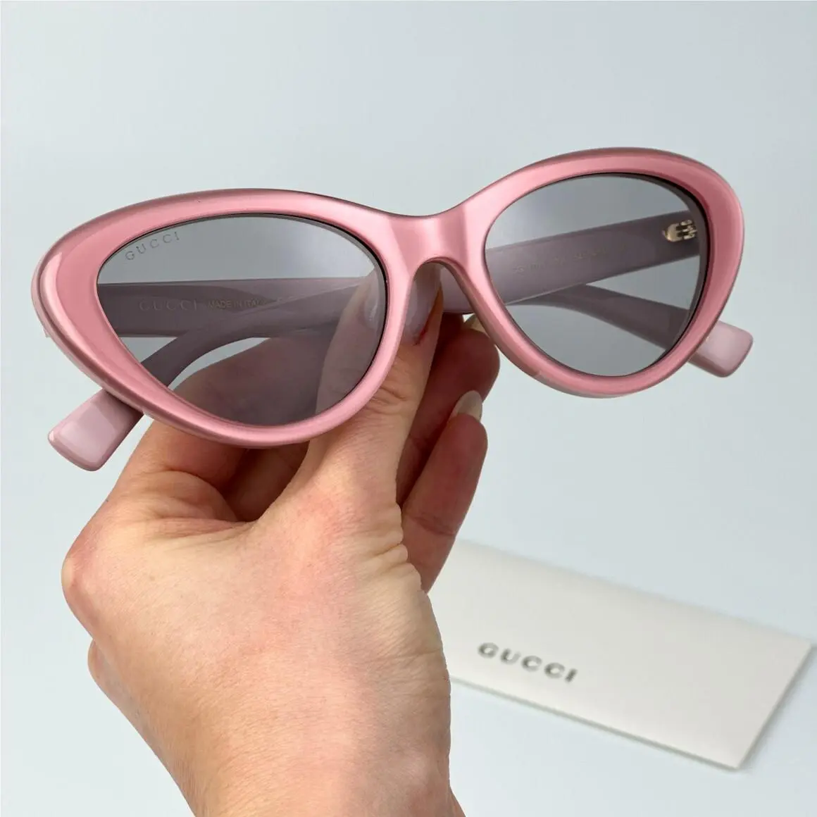 Gucci Women Sunglasses Pink Grey Cat Eye GG1170S 004