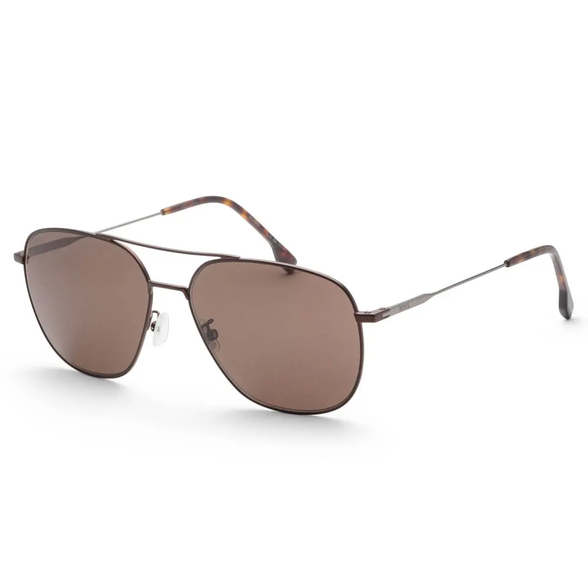 Hugo Boss Men`s 62mm Matte Brown Dark Ruthenium Sunglasses BOSS1557-O-F-S-1OT-70 - Frame: Brown, Lens: Brown, Other Frame: Matte Brown Dark Ruthenium