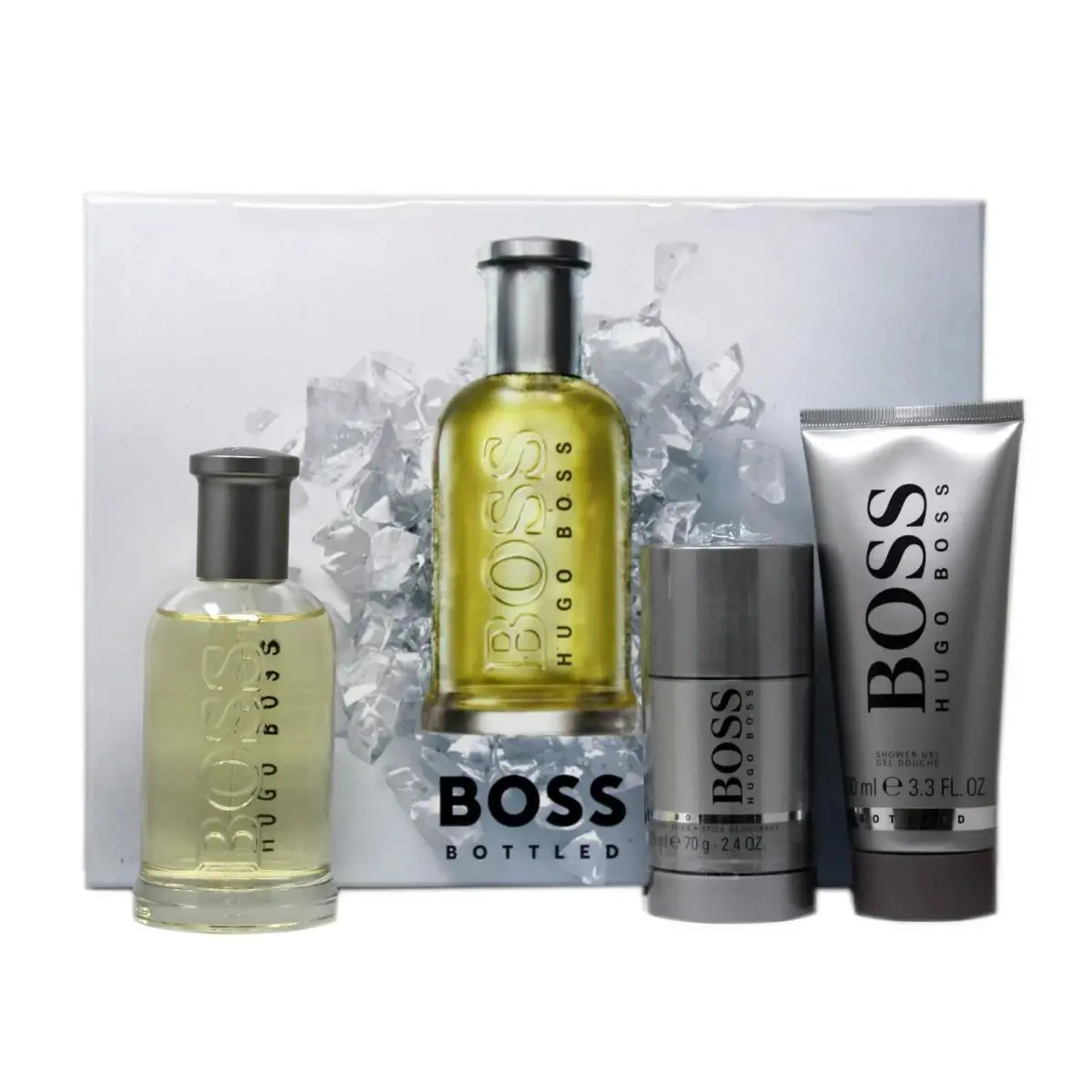 Boss Bottled BY Hugo Boss 3 Piece Gift Set Eau DE Toilette Spray 100ML D