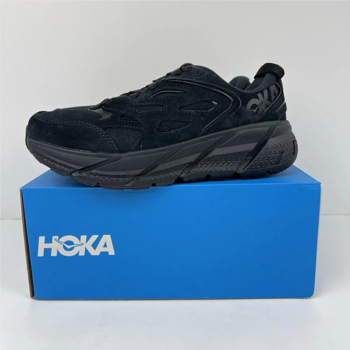 Hoka One One Clifton L Suede Black 1122571/BBLC Mens 5.5 Womens 6.5