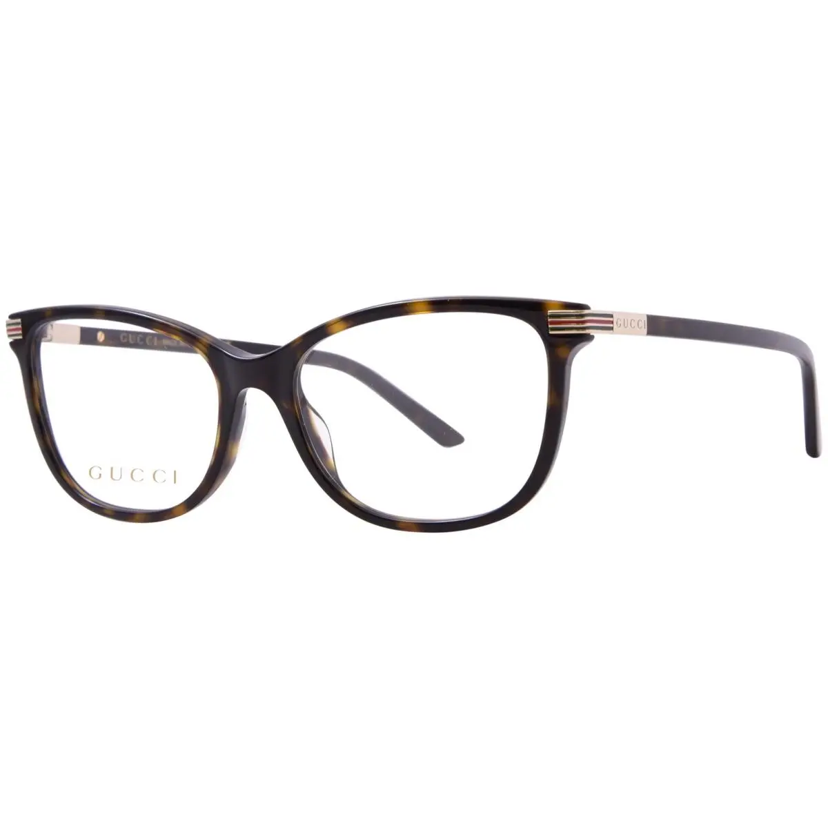 Gucci GG1451O 005 Eyeglasses Frame Women`s Havana Full Rim Cat Eye 54mm