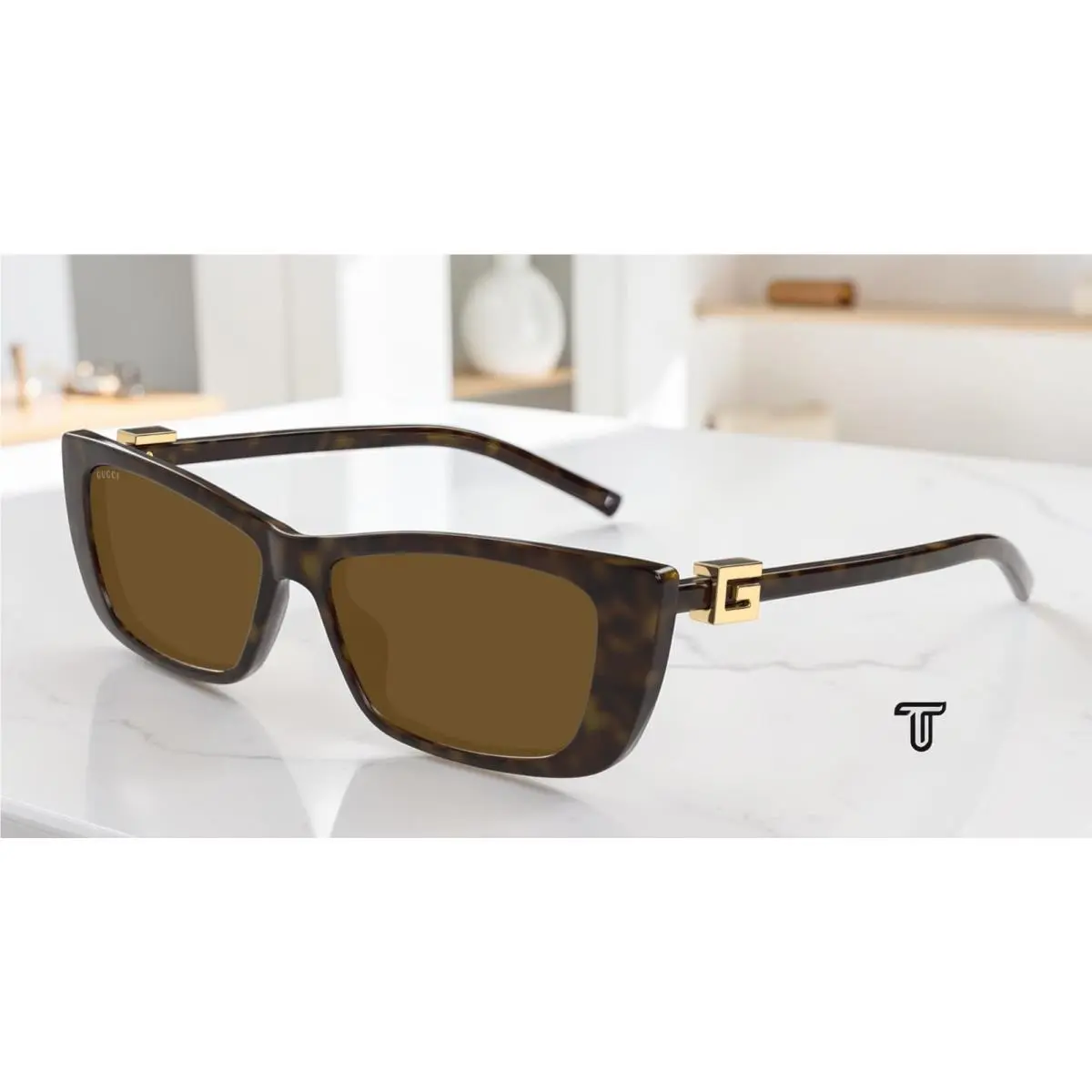 Gucci GG1681S 004 Havana Havana Brown Lens 53 mm Cat Eye Women`s Sunglasses