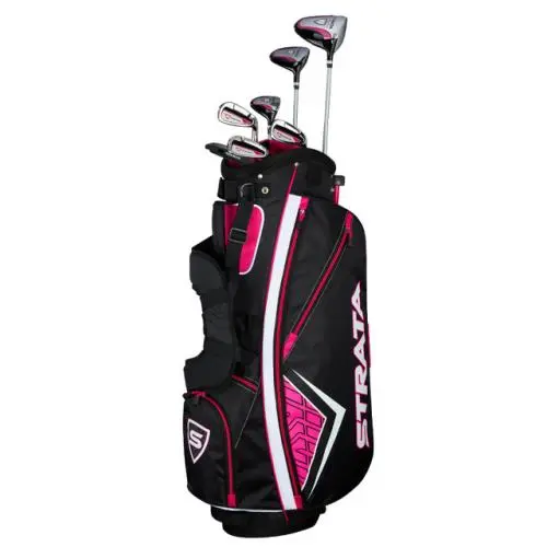 Callaway Strata Golf Ladies LH 11 Piece Complete Set with Bag Ladies Flex Left - Pink