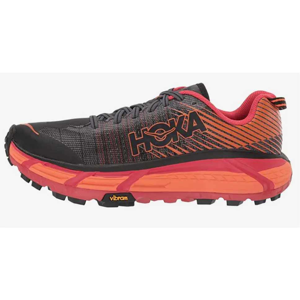Hoka shoes - Black / Poppy Red 2