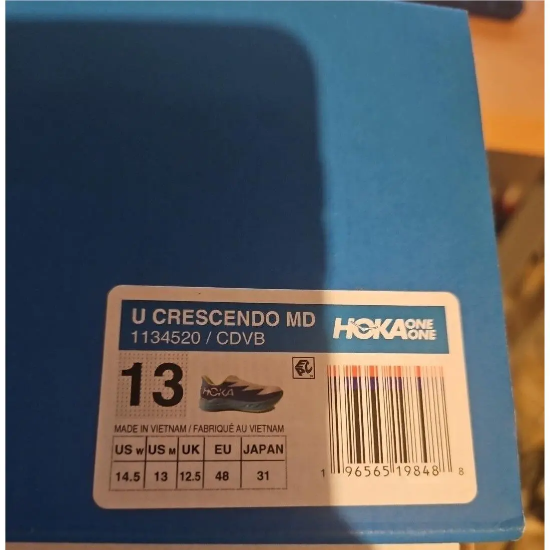 Hoka shoes - Hoka One One Crescendo MD - 1134520-CDVB - White/Diva Blue/Ceramic/Yellow 5