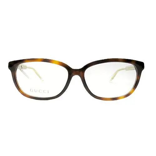 Gucci Eyeglasses GG0568OA 002 Tortoise Crystal Optical Frame 55-15-145