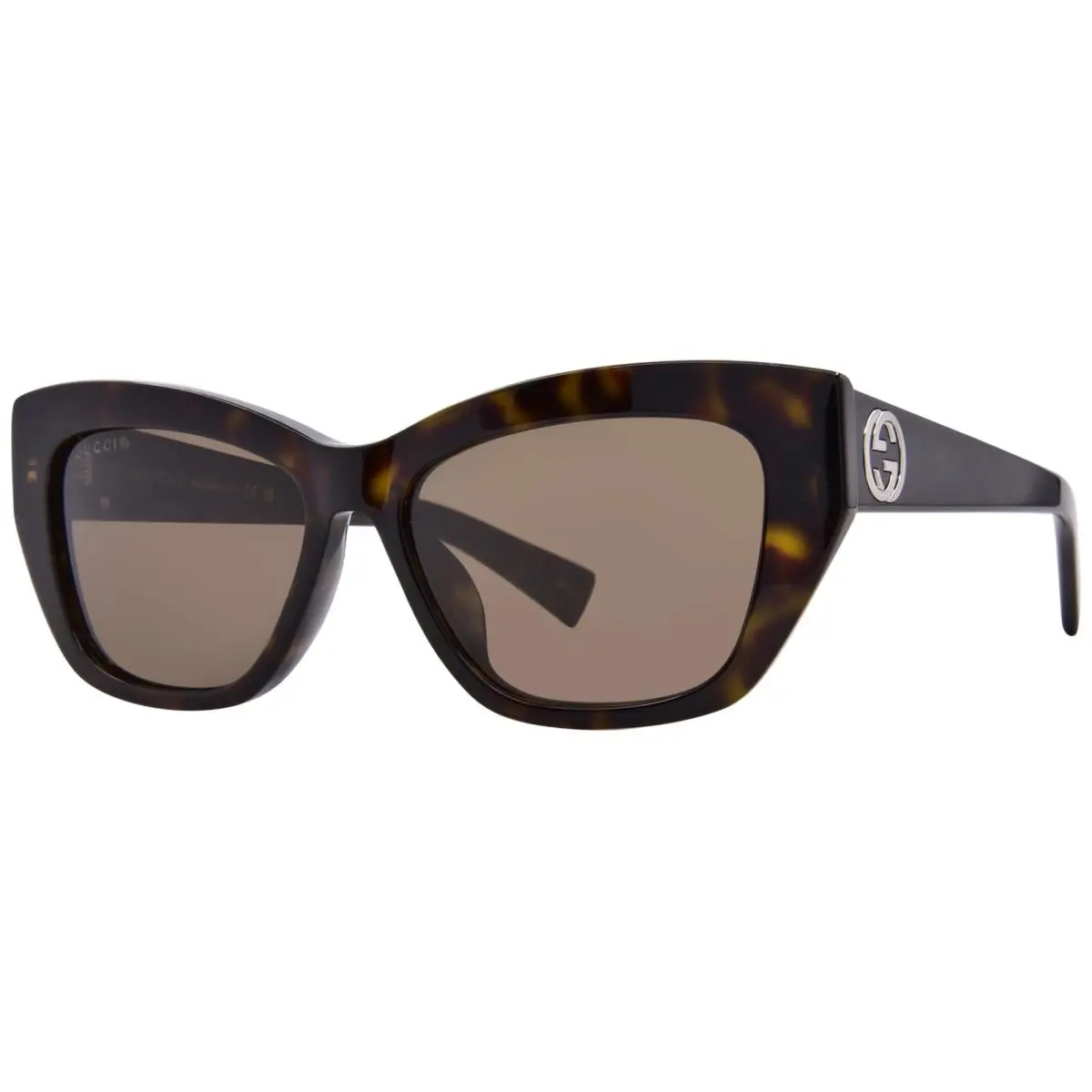 Gucci GG1844SA 002 Sunglasses Women`s Havana/brown Lenses Cat Eye Style 55mm