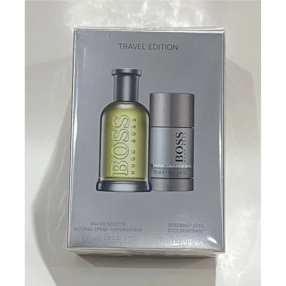 Boss By Hugo Boss 2pc Gift Set with 3.4oz Edt+deodorant Stick Duty Free