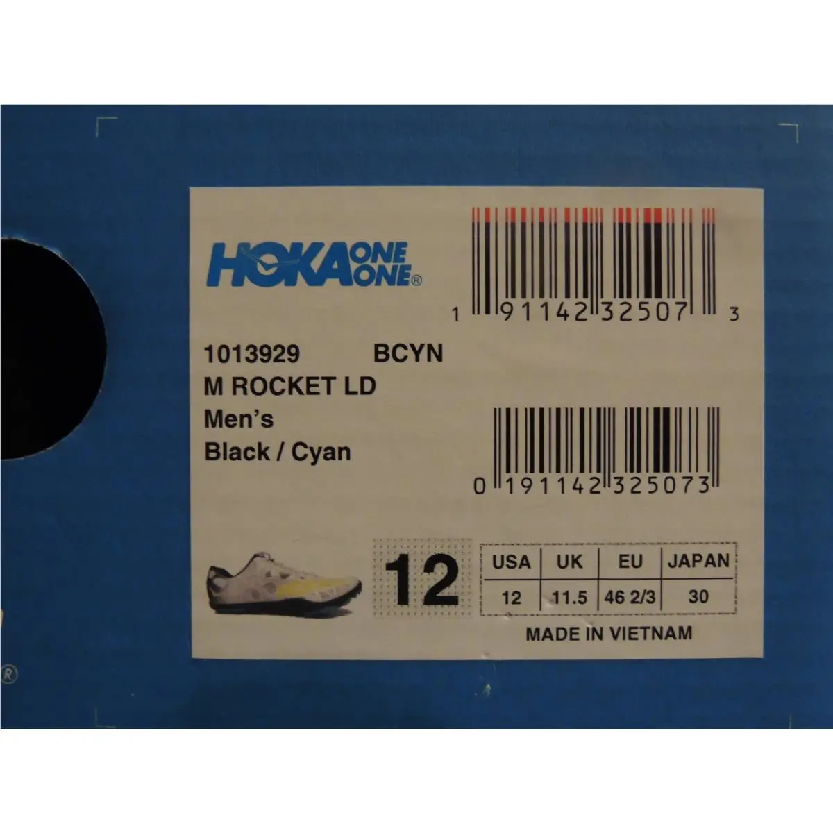 Hoka shoes - Hoka One One Rocket LD - Black/ Cyan (UPC: 191142325073) 4