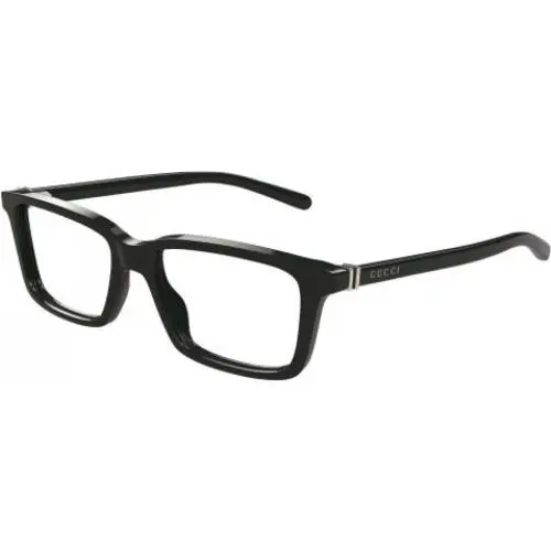Gucci GG1672O 005 Eyeglasses Men`s Black Full Rim Rectangle Shape 56-mm