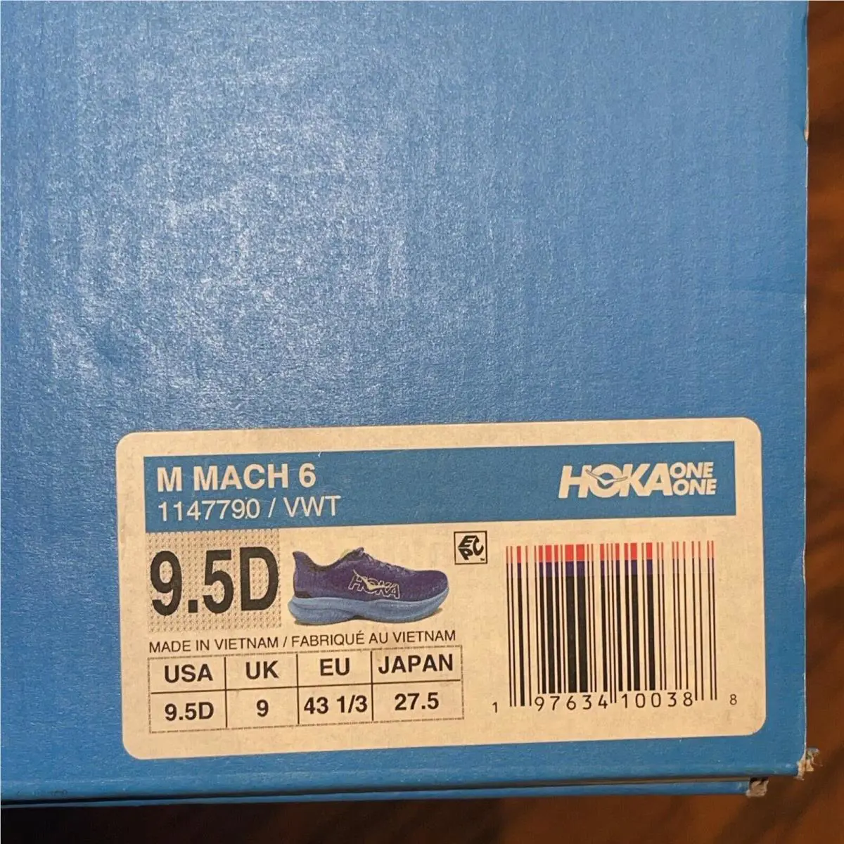 Hoka shoes - Hoka One One Mach 6 - Blue (UPC: 197634512549) 8