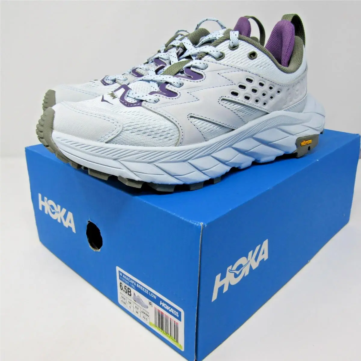 Hoka One One Women`s Size 6.5 Anacapa Breeze Low 1127921 Isl Running Shoes