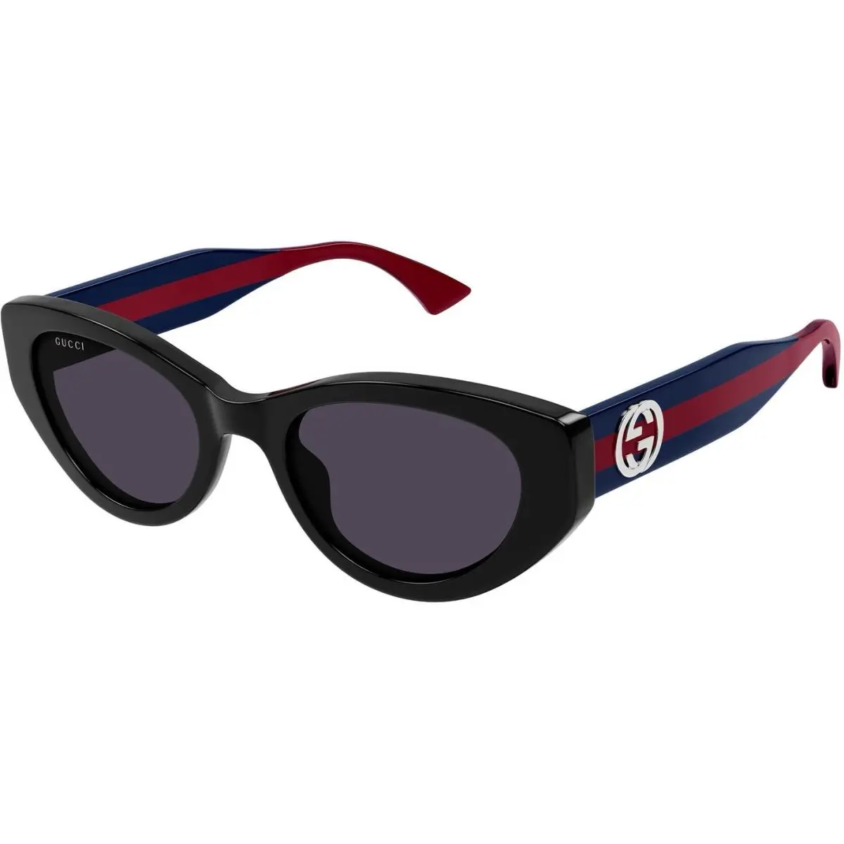 Gucci GG1862S 004 Black Blue Red Violet Lens Oval Women Sunglasses
