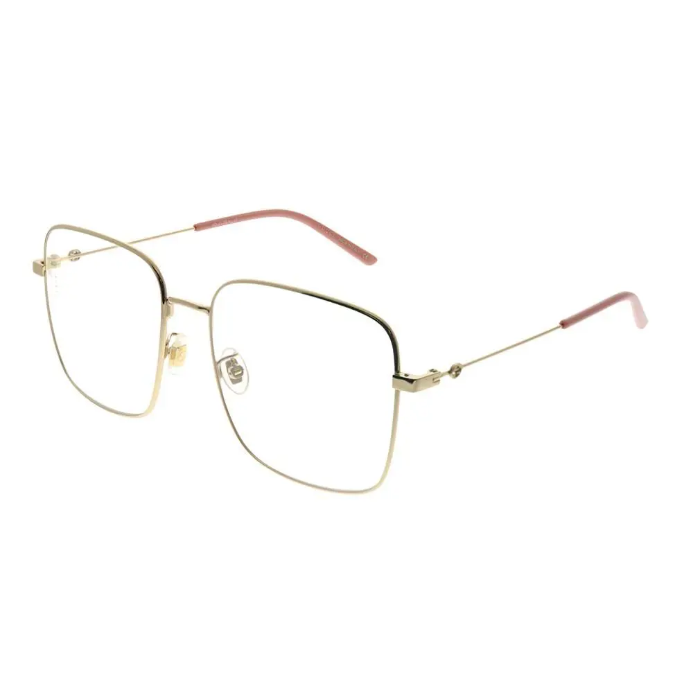 Gucci GG0445O 001 Gold Square Rectangle 56 mm Women`s Eyeglasses