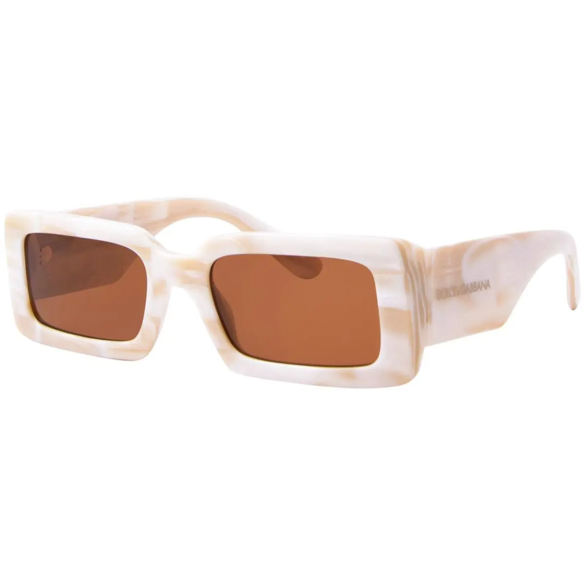 Dolce Gabbana DG4416 343173 Sunglasses Women`s Sand Marble/dark Brown 53mm