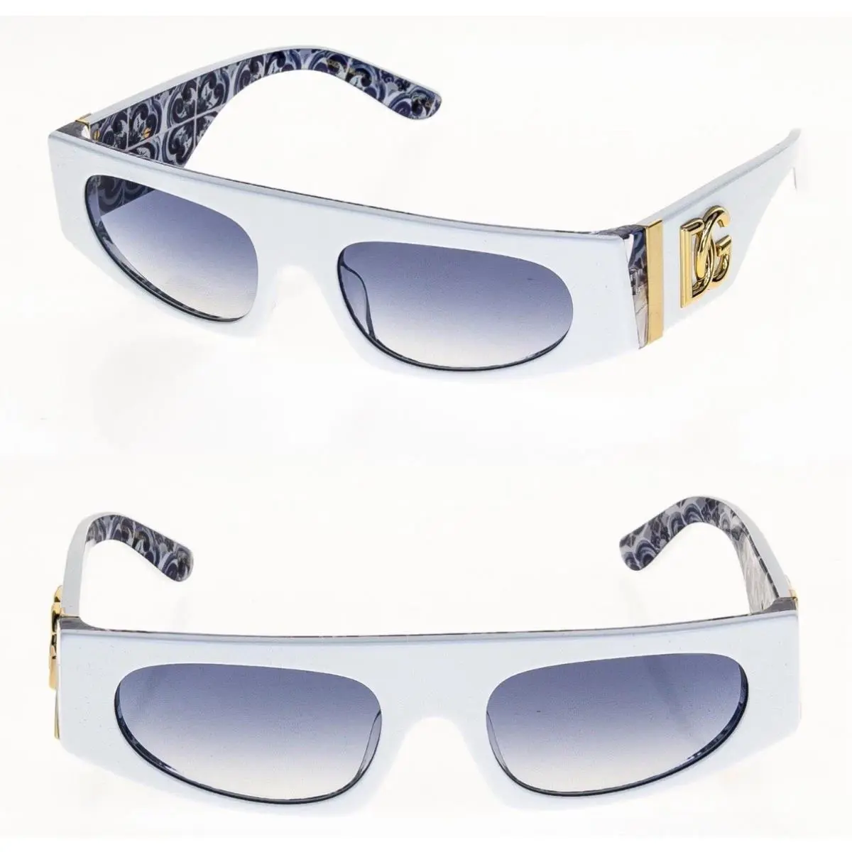 Dolce and Gabbana Light Blue Gradient Browline Ladies Sunglasses DG4411 337119