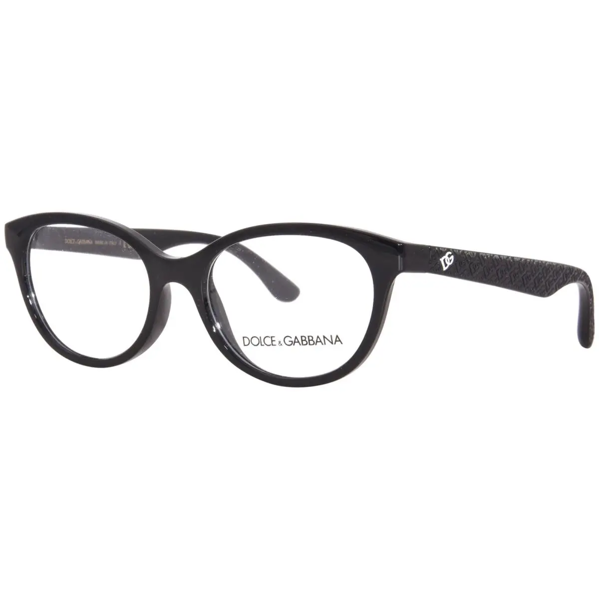 Dolce Gabbana DX-5096 501 Eyeglasses Youth Kids Girl`s Black Full Rim 47mm by Dolce & Gabbana
